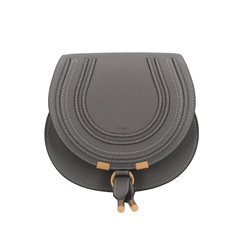 🌸全新 100%正品保證 Chloe Small Marcie Saddle Crossbody Bag for Women in Elephant Grey | 預訂 請先查詢貨期