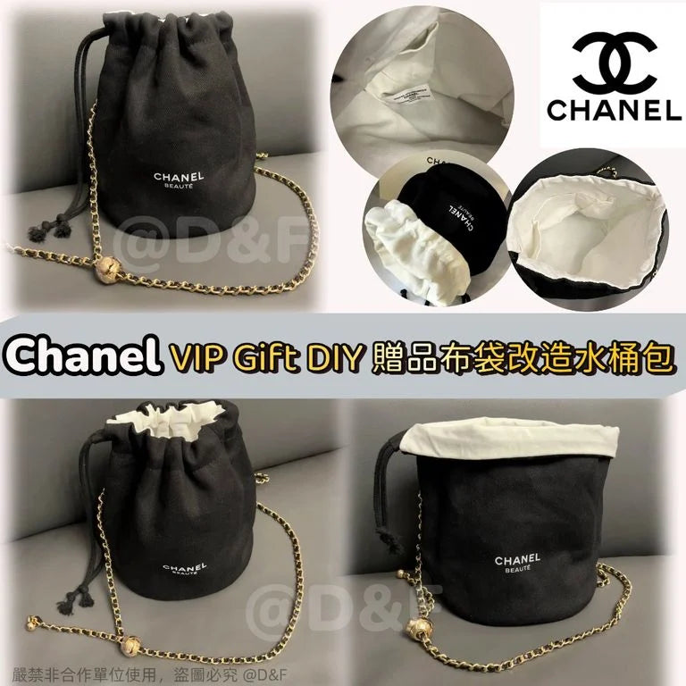 售完即止🌸Chanel VIP Gift DIY 贈品布袋改造水桶包 | 預訂約4-6星期