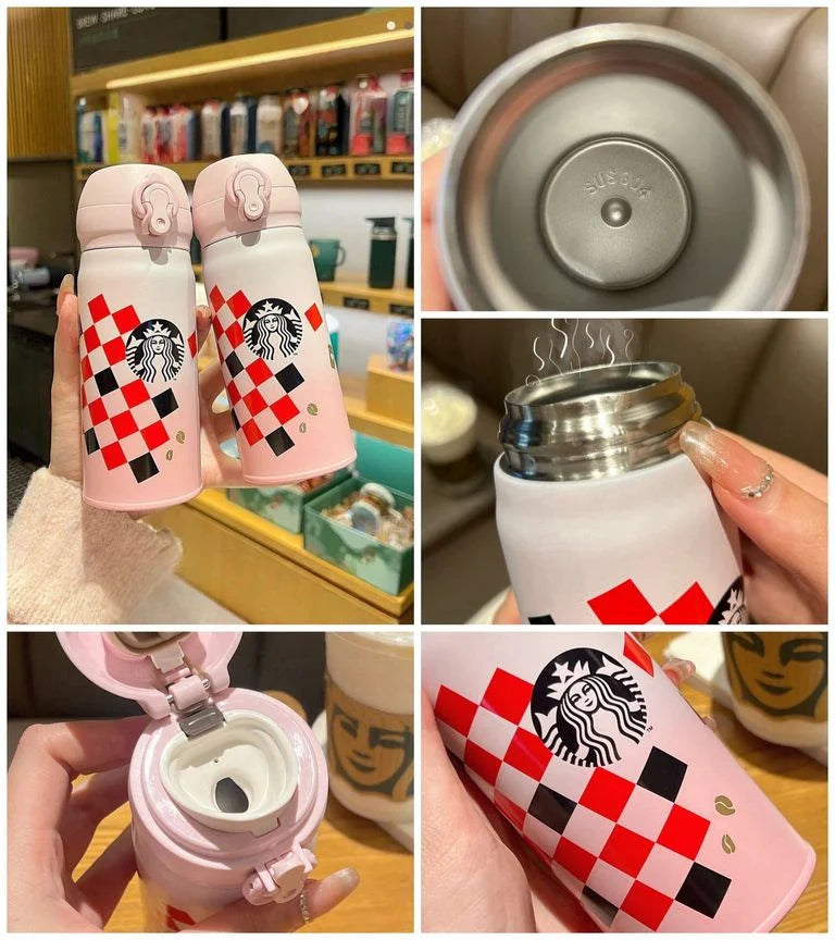 售完即止🌸STARBUCKS 星巴克小方格保溫杯 | 預訂約4-6星期