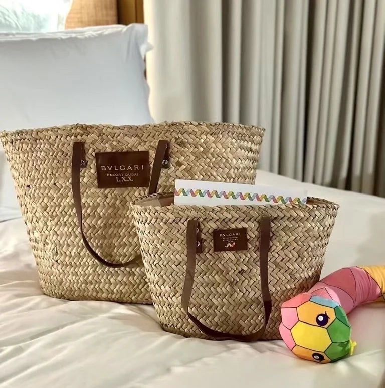 售完即止🌸BVLGARI 寶格麗酒店限定贈品草編沙灘包 只有大款 | 預訂約4-6星期