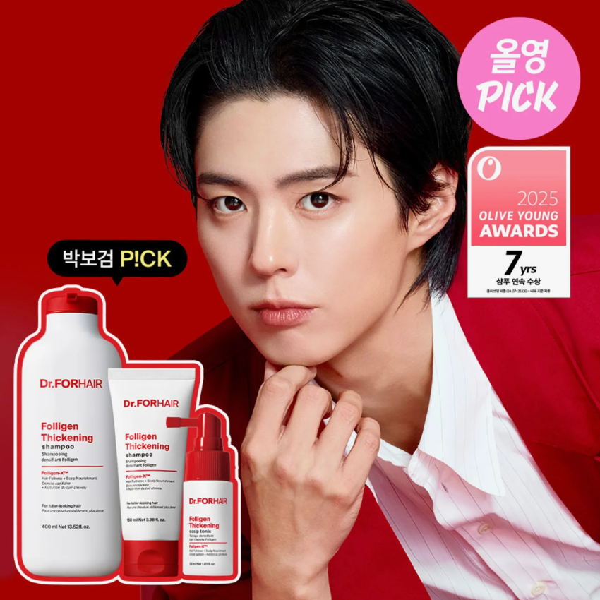 【24小時網站自助下單】現貨🌸Dr.FORHAIR Folligen Thickening Shampoo 400ml Set (SAMPOO+100ml ，TONIC＋100ml) | 落單後約3-5個工作天寄出