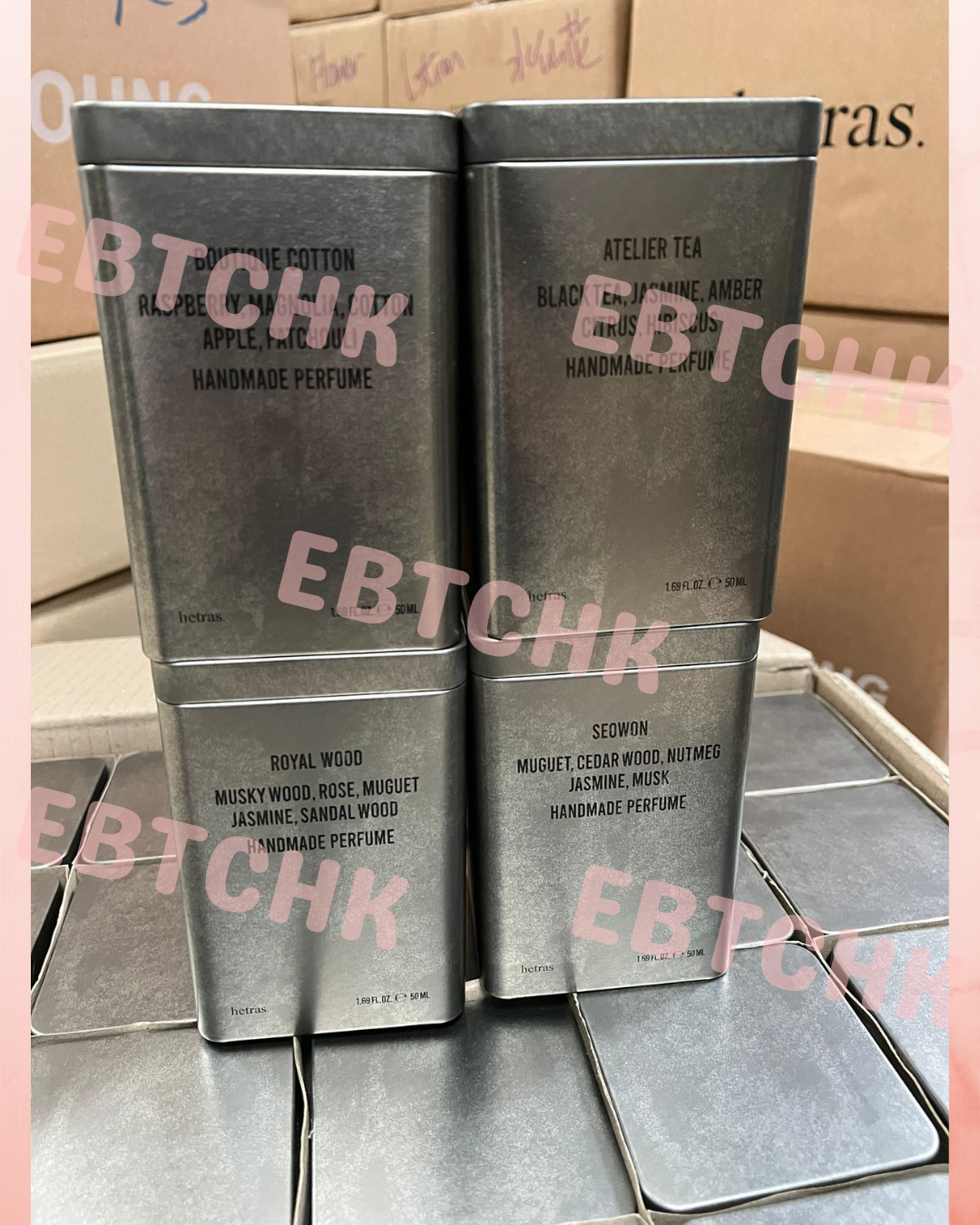 【24小時網站自助下單】現貨🌸韓國製最新Hetras鐵盒手工香水50ml | 落單後約3-5個工作天寄出 娉婷貿易公司 Exquisite Beauty Trading Company
