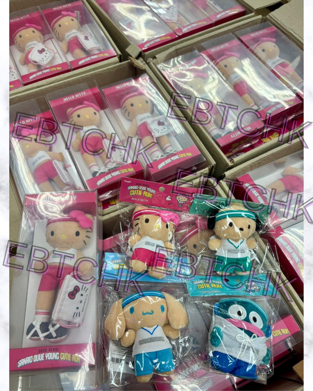 現貨🌸Sanrio x Olive Young ⚽️ 「Cutie Run」系列 💖 Oliveyoung x Sanrio Cutie Run Keyring 2.0 | 落單後約5-7個工作天寄出