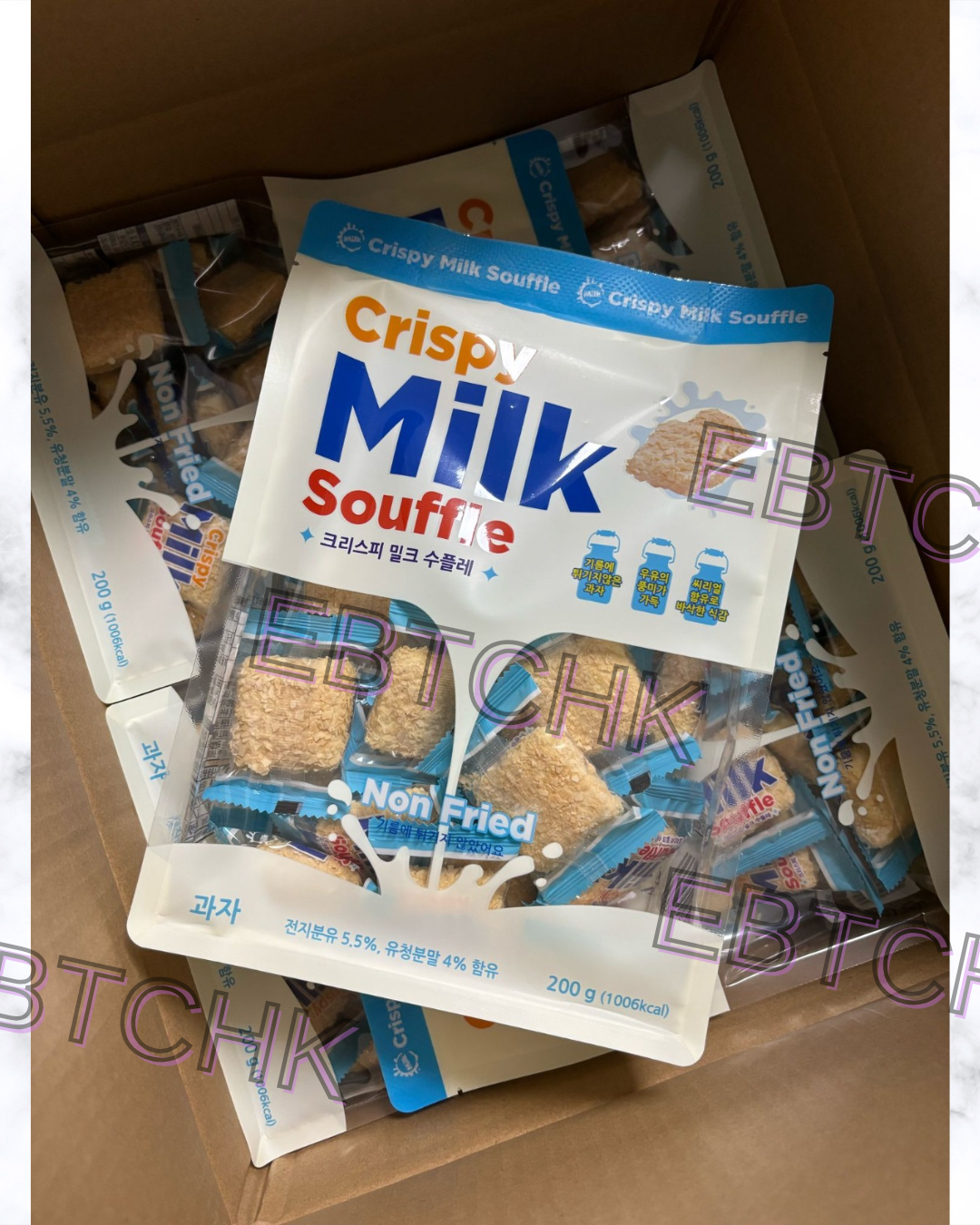 現貨🌸《🇰🇷韓國Crispy Milk Souffle酥脆牛奶蘇芙蕾餅乾》200g 非油炸 | 落單後約3-5個工作天寄出