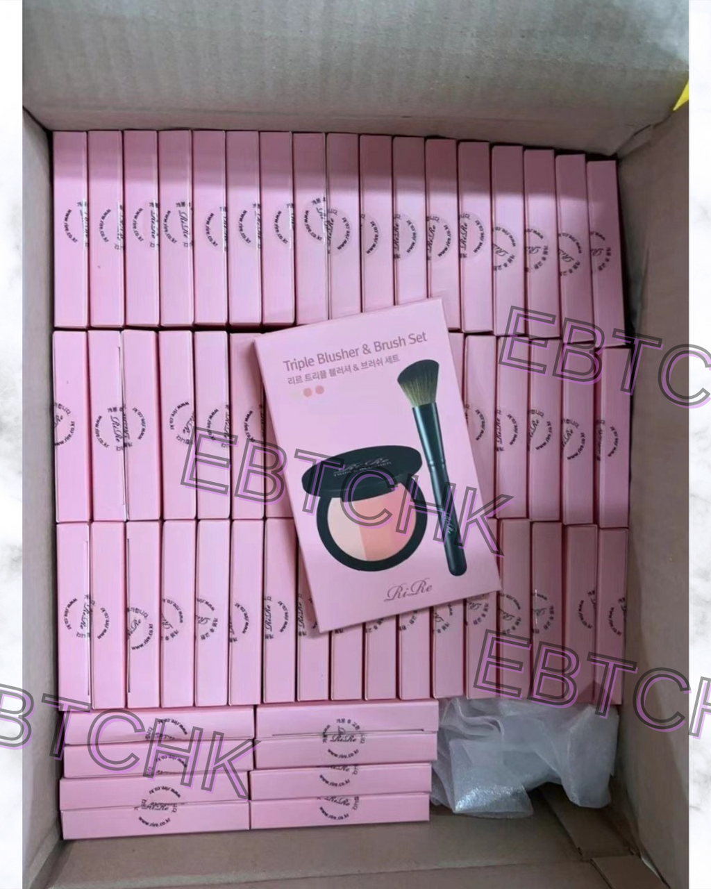 現貨🌸韓國🇰🇷RiRe自然不造作三色腮紅玫瑰胭脂盤 | 落單後約3-5個工作天寄出 娉婷貿易公司 Exquisite Beauty Trading Company
