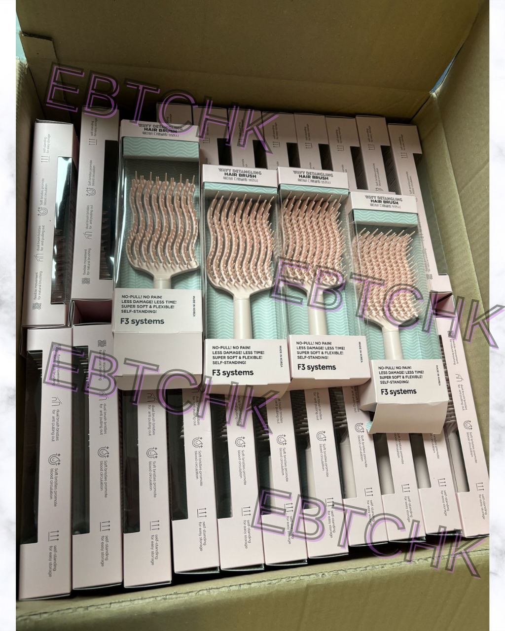現貨🌸韓國🇰🇷F3 不扯髮打結 可立式波浪順髮梳 | 落單後約3-5個工作天寄出