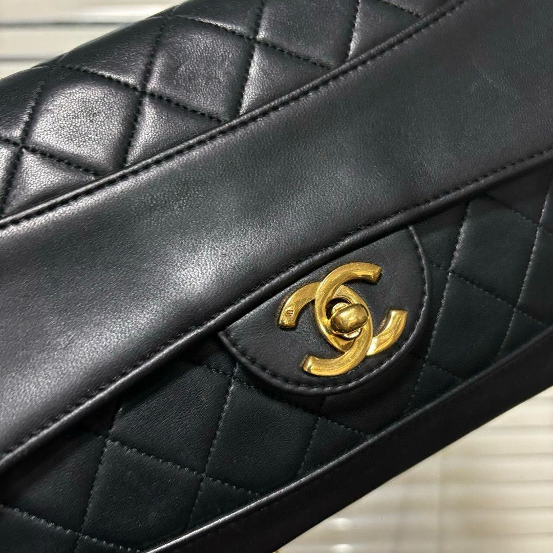 💫日本中古品代購 🌸Chanel 黑金羊皮Vintage CF | 預訂約2-3星期