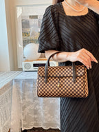 💫日本中古品代購 🌸LV限量棋盤格馬毛手提包 近新保存品 ➕防塵袋 | 預訂約2-3星期