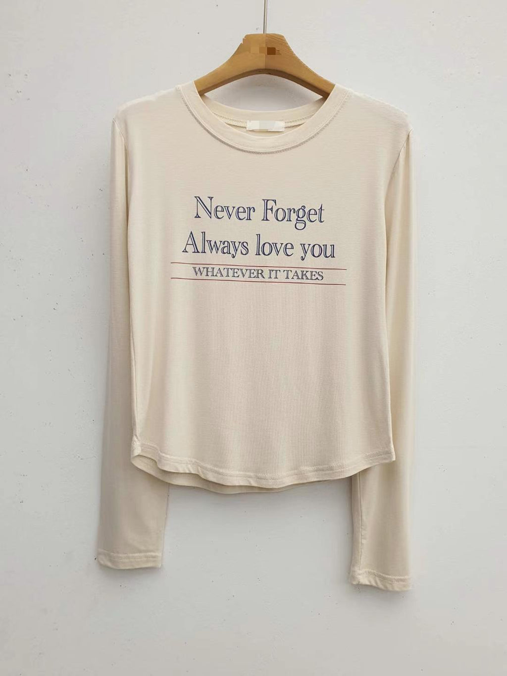 🌸韓國東大門2024FW🍁🍂彈力軟身棉字母print tee | 預訂約2-3星期（自行備註顏色） 娉婷貿易公司 Exquisite Beauty Trading Company