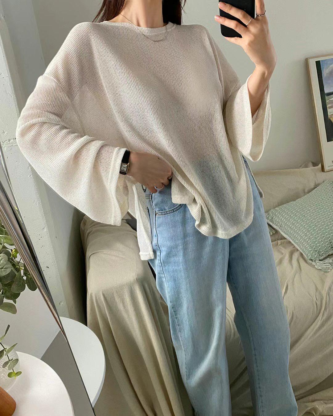 🌸韓國東大門2024FW🍁🍂See through oversize top  | 預訂約2-3星期（自行備註顏色） 娉婷貿易公司 Exquisite Beauty Trading Company