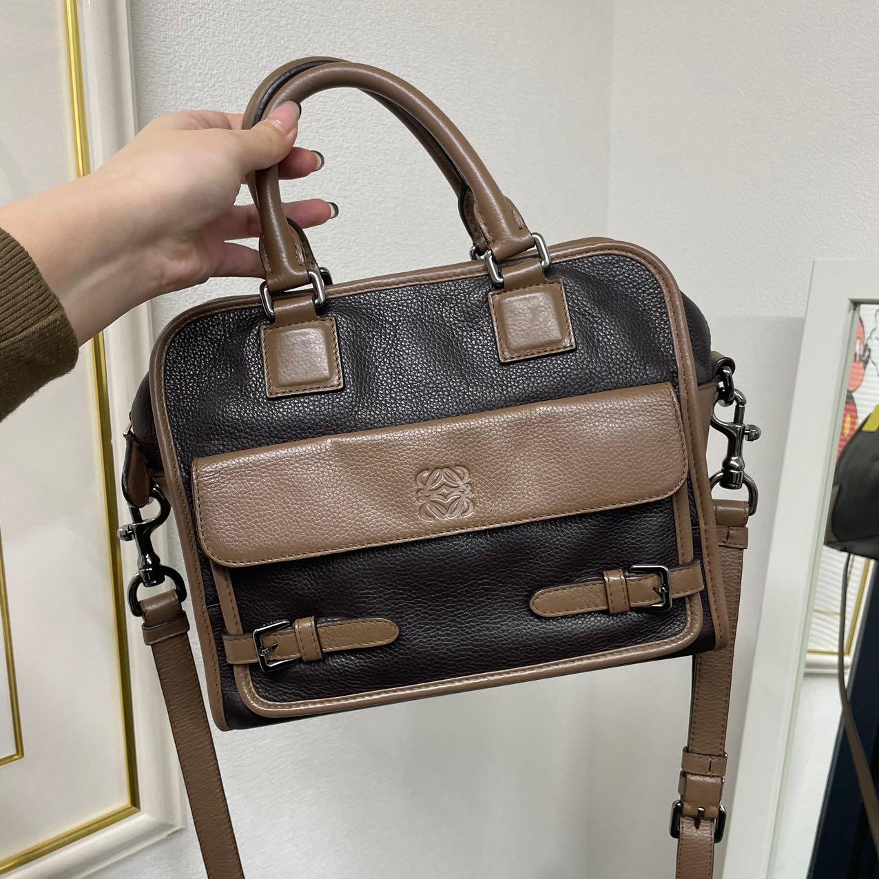 🌸日本中古品代購 Loewe巧克力色2ways郵差包 25x20 | 預訂約2-3星期（pm報價）