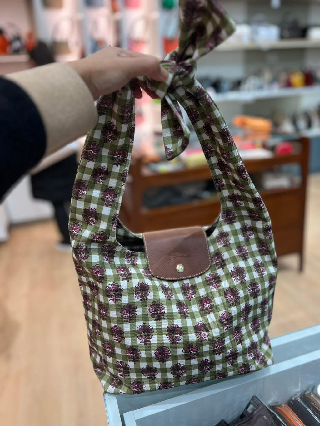 🌸法國代購 Longchamp NouveautéSac porté épaule M Le Pliage CollectionToile - Artichaut | 預訂 付款後起計一個月左右到港(PM報價)