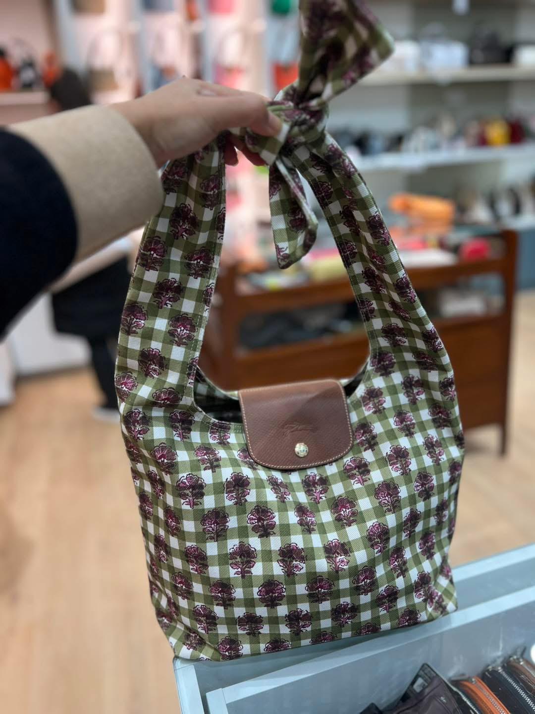 🌸法國代購 Longchamp NouveautéSac porté épaule M Le Pliage CollectionToile - Artichaut | 預訂 付款後起計一個月左右到港(PM報價)