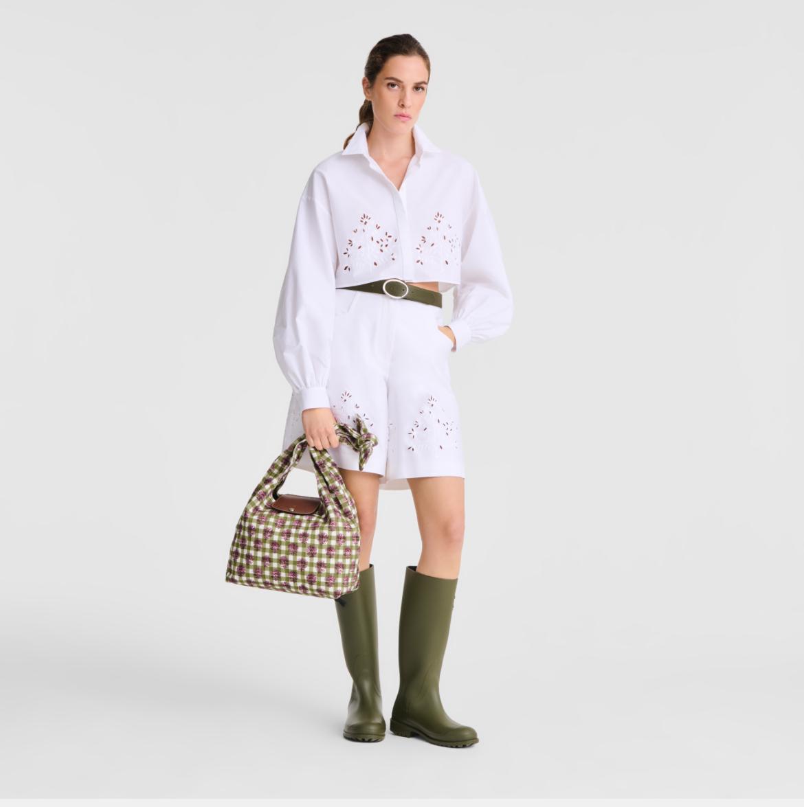 🌸法國代購 Longchamp NouveautéSac porté épaule M Le Pliage CollectionToile - Artichaut | 預訂 付款後起計一個月左右到港(PM報價)