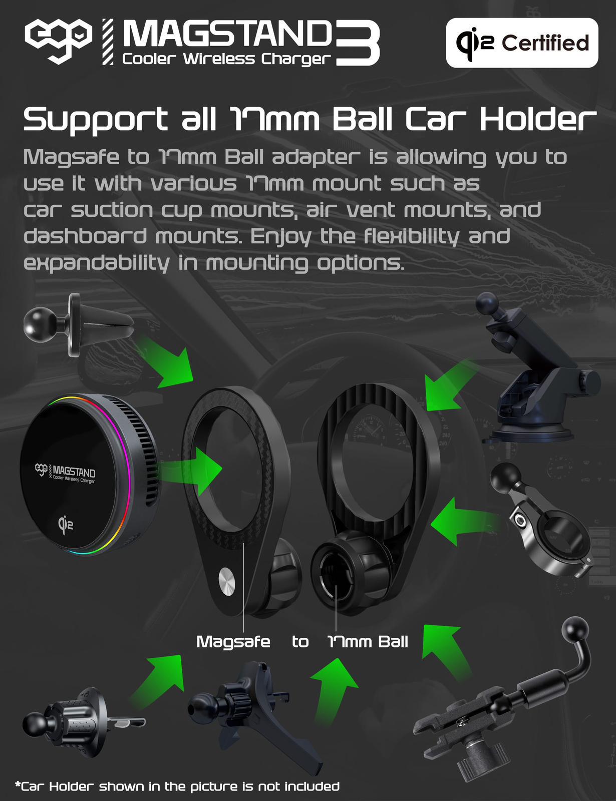 🌸EGO MagStand3 半導體散熱 雙面磁吸QI2充電器 | 預訂約2星期