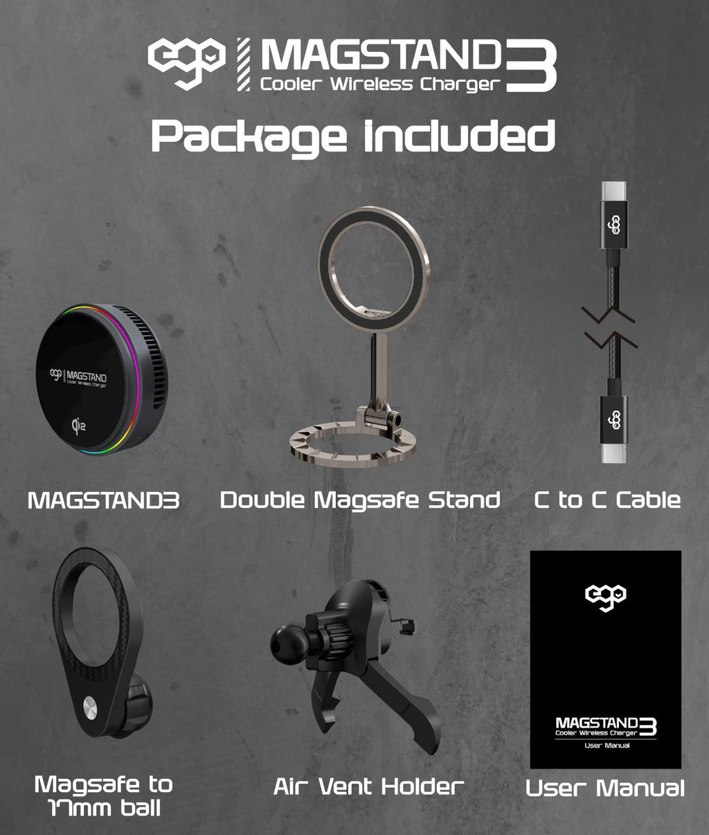 🌸EGO MagStand3 半導體散熱 雙面磁吸QI2充電器 | 預訂約2星期