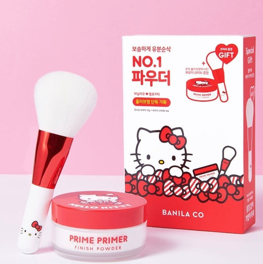 29/5 22:00截💫🩷Prime Primer Finish Powder 12g + 化妝掃🌸韓國 Banila Co X Hello Kitty 限量套裝 | 預訂約7月中至尾