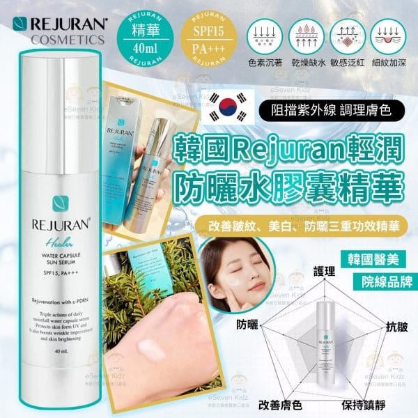 供應商現貨💫Rejuran輕潤防曬水膠囊精華40ml SPF15/PA+++ | 落單後約3-5個工作天寄出