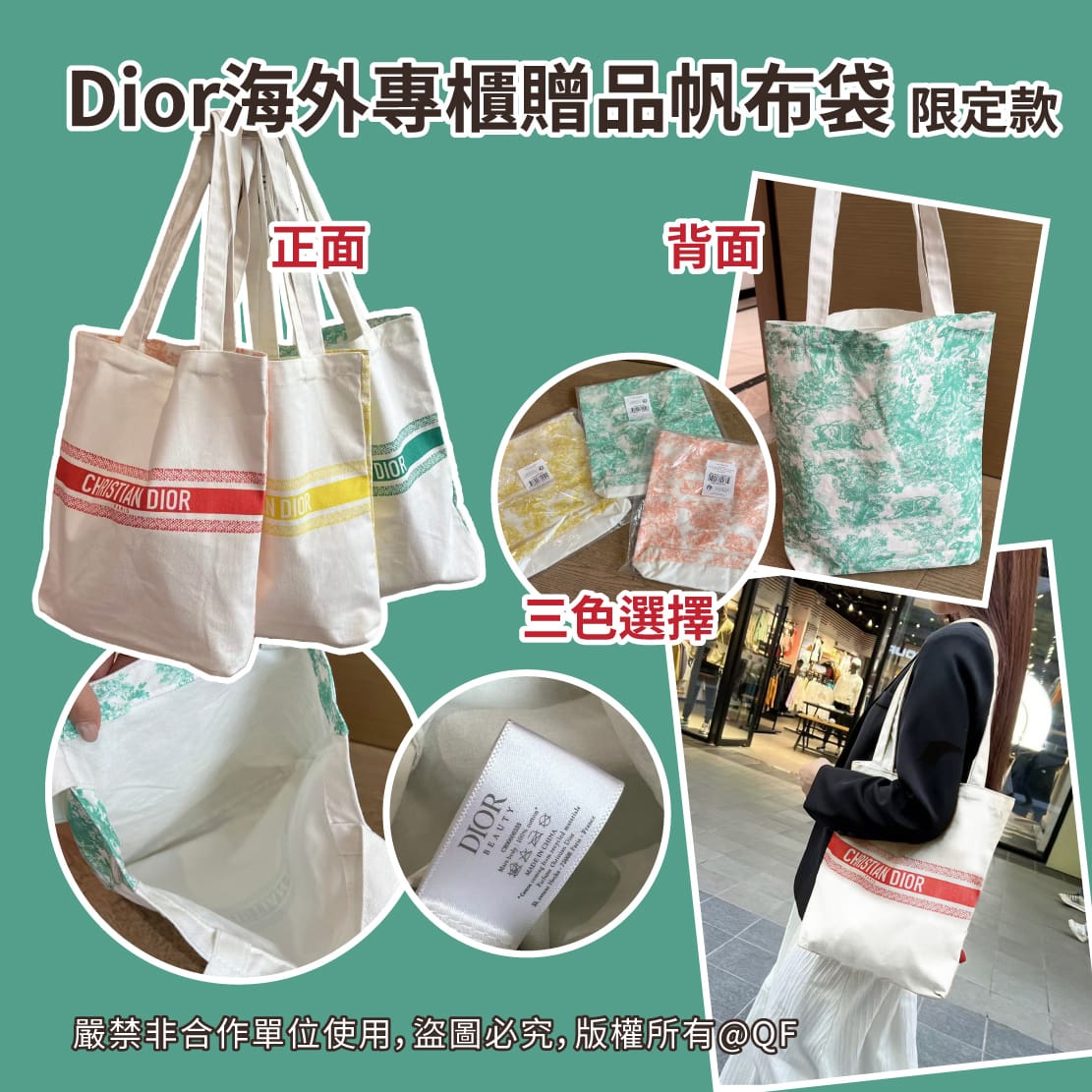 29/10截🌸DIOR 海外專櫃贈品帆布袋 限定款 | 預訂約12月初至中