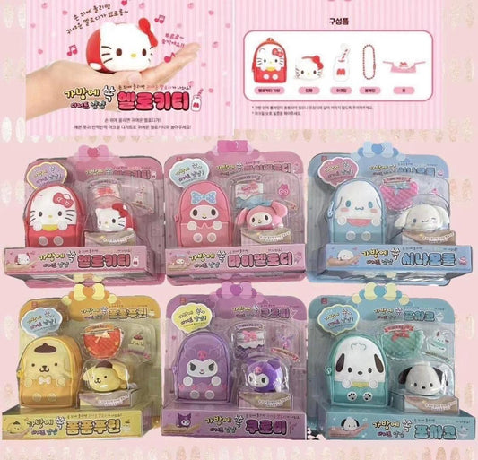 供應商現貨🌸韓國直送🇰🇷Sanrio 迷你背囊錢包+ 發聲迷你毛公仔 😍😍 | 落單後約3-5個工作天寄出