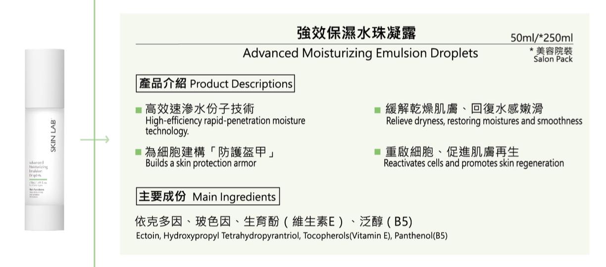 供應商現貨 💫Skin Lab 強效保濕水珠凝露 Advanced Moisturizing Emulsion Droplets 50ML / 250ML | 落單後約3-5個工作天寄出