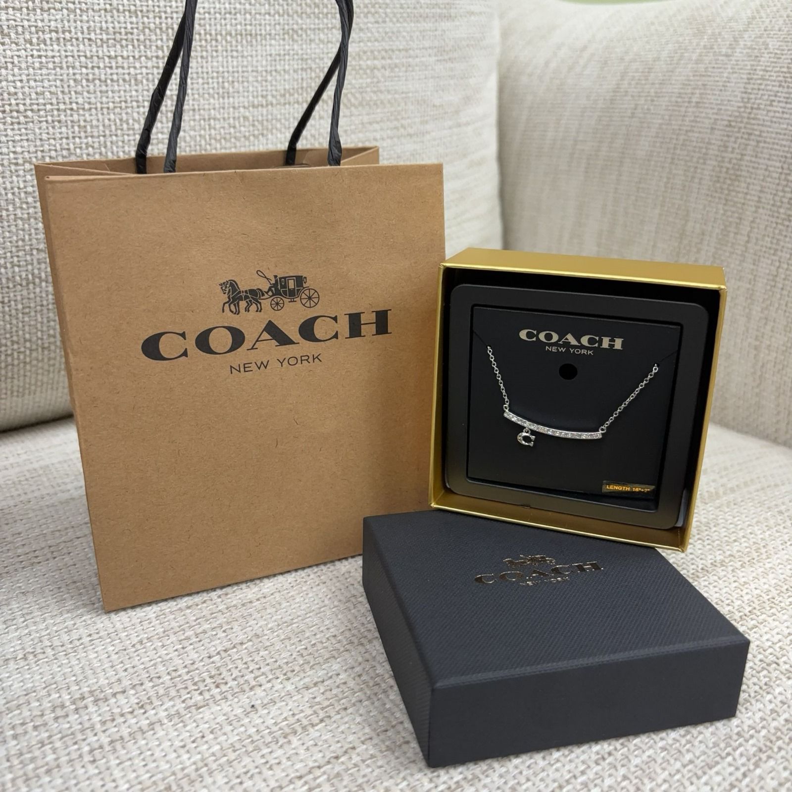 供應商現貨 週末到貨🌸🌟🌟COACH 微笑頸鏈 聖誕節必買🎁配埋紙袋送禮一流 | 預訂 到貨後逢星期一，三返倉執貨 其後約3-5個工作天寄出