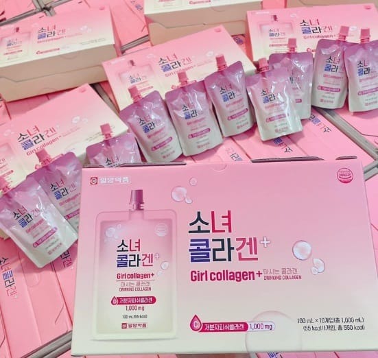 供應商現貨💫韓國Girl collagen+膠原蛋白飲🍎蘋果味(一盒100ml x10包) | 落單後約3-5個工作天寄出