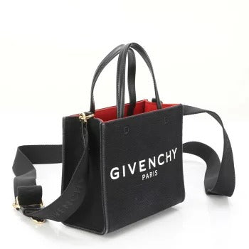 🌸日本中古品代購 Givenchy G TOTE 迷你皮革帆布 2WAY 單肩包手提包 | 預訂約2-3星期