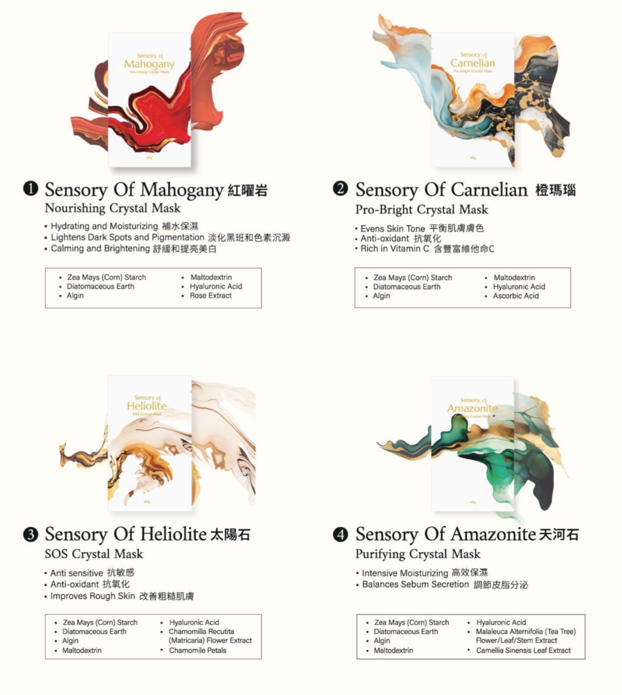 🌸SENSORY OF POWDER MASK 1套10包同款12 TYPES OF POWDER MASK 12款選擇 | 預訂約2月中至尾