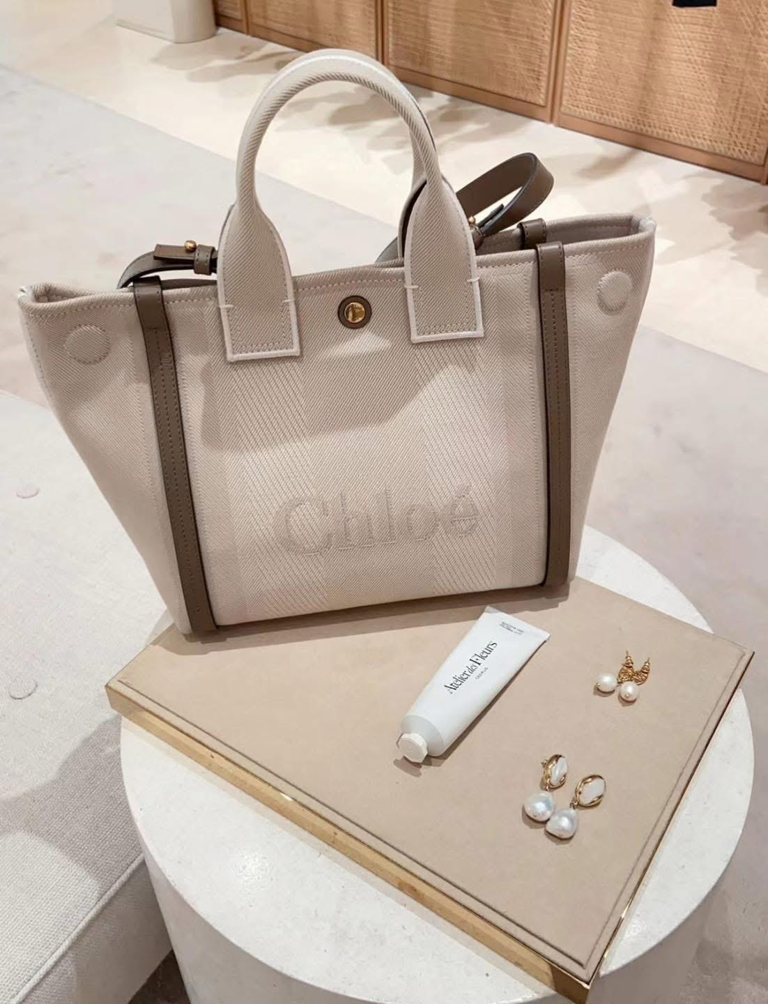 🌸法國代購 Small Chloé Carry tote bag in canvas | 預訂 付款後起計一個月左右到港