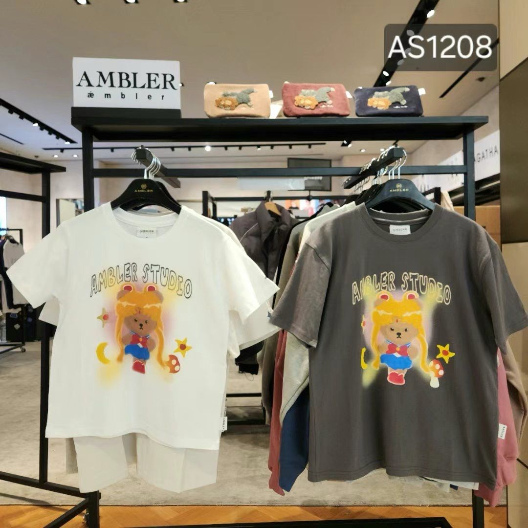 28/2截🌸韓國專門店/免稅店 新款折扣優惠 AMBLER 25年新款 短袖 | 預訂約3-4星期(自行備註款式及尺寸 e.g.圖1或圖2[顏色])