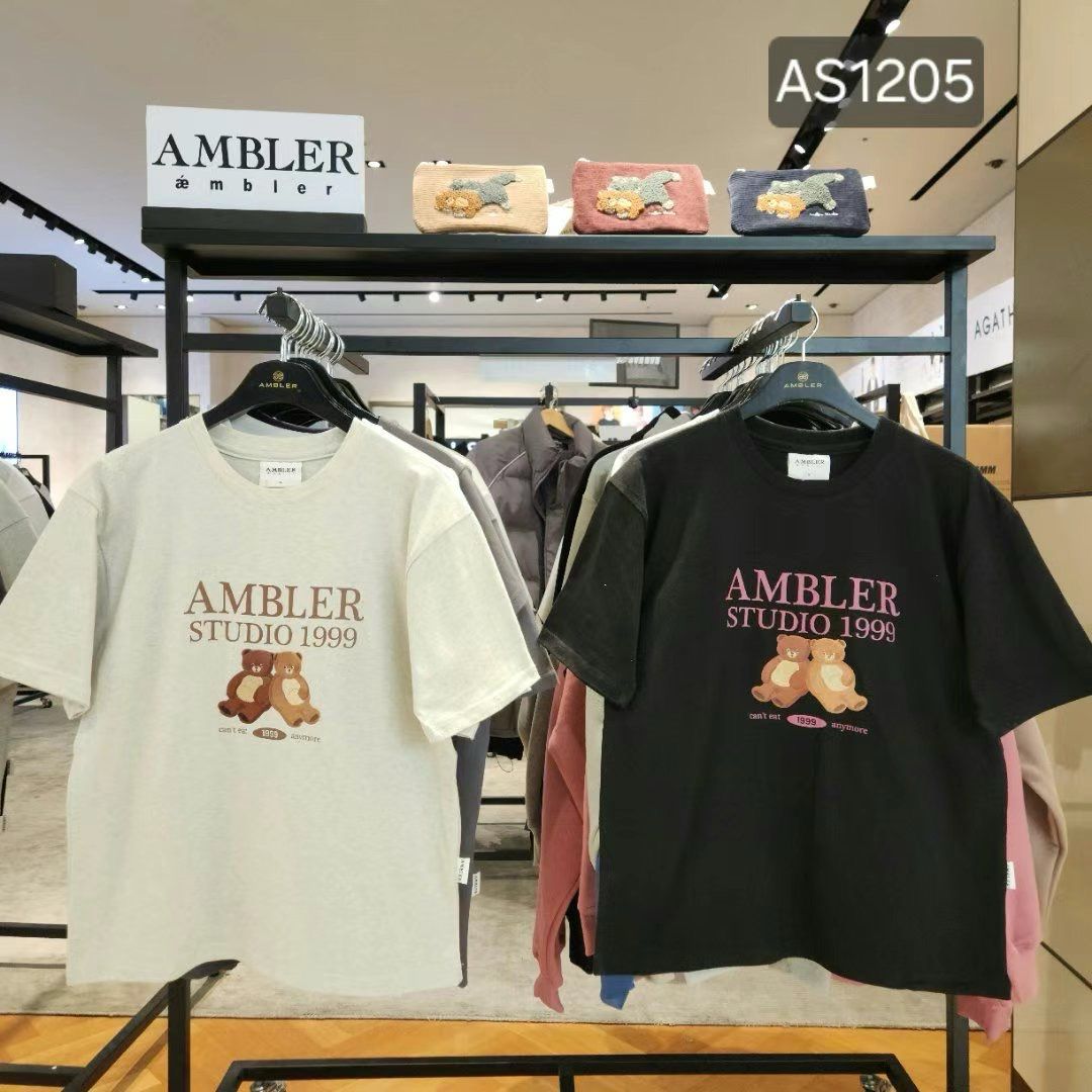 28/2截🌸韓國專門店/免稅店 新款折扣優惠 AMBLER 25年新款 短袖 | 預訂約3-4星期(自行備註款式及尺寸e.g.圖1或圖2黑/白色)