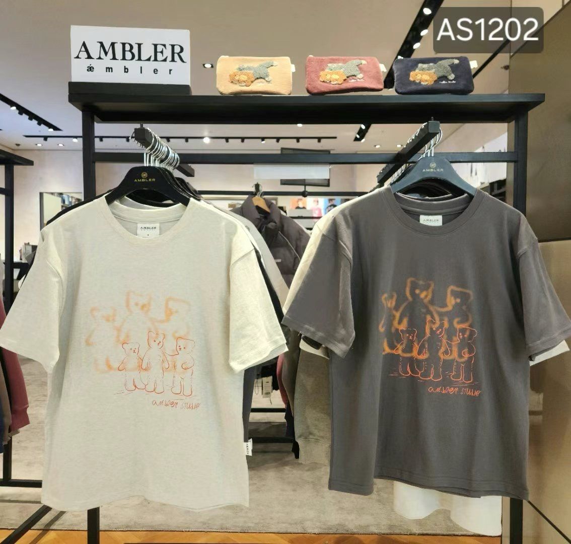 28/2截🌸韓國專門店/免稅店 新款折扣優惠 AMBLER 25年新款 短袖 | 預訂約3-4星期(自行備註款式及尺寸e.g.圖1或圖2黑/白色)