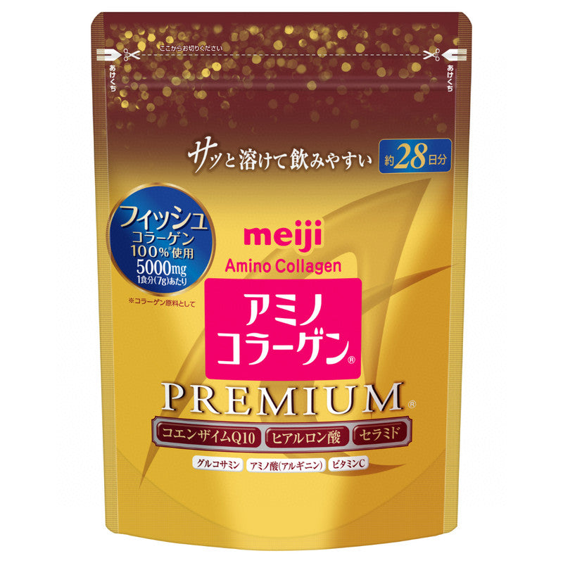 供應商現貨🌸日本🇯🇵本土版MEIJI明治 金裝氨基酸膠原蛋白粉Premium(196g 約28日分) | 預訂 逢星期一，三返倉執貨 其後約3-5個工作天寄出 娉婷貿易公司 Exquisite Beauty Trading Company