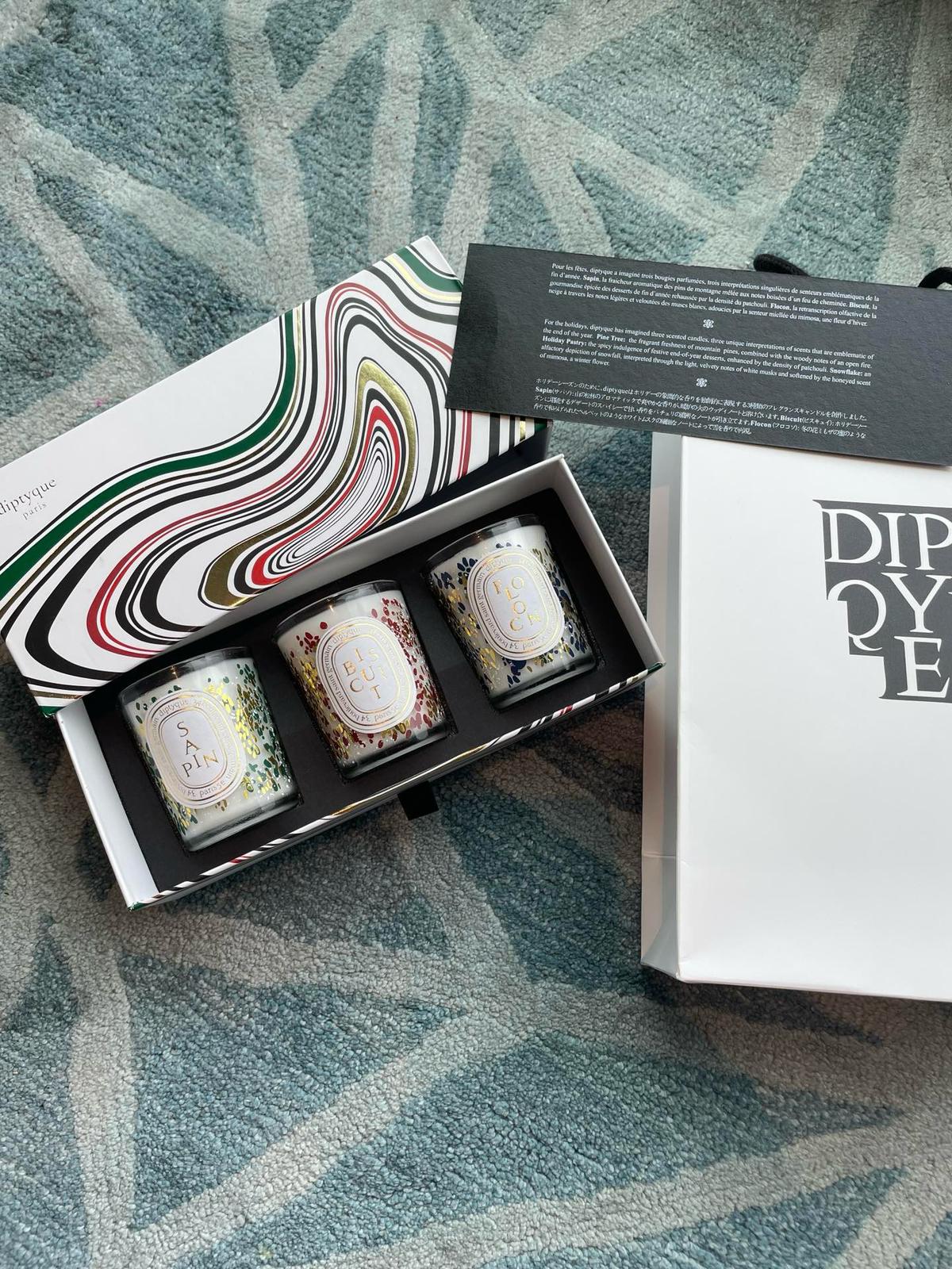 供應商現貨🌸Diptyque聖誕蠟燭限定三件套 | 落單後約3-5個工作天寄出