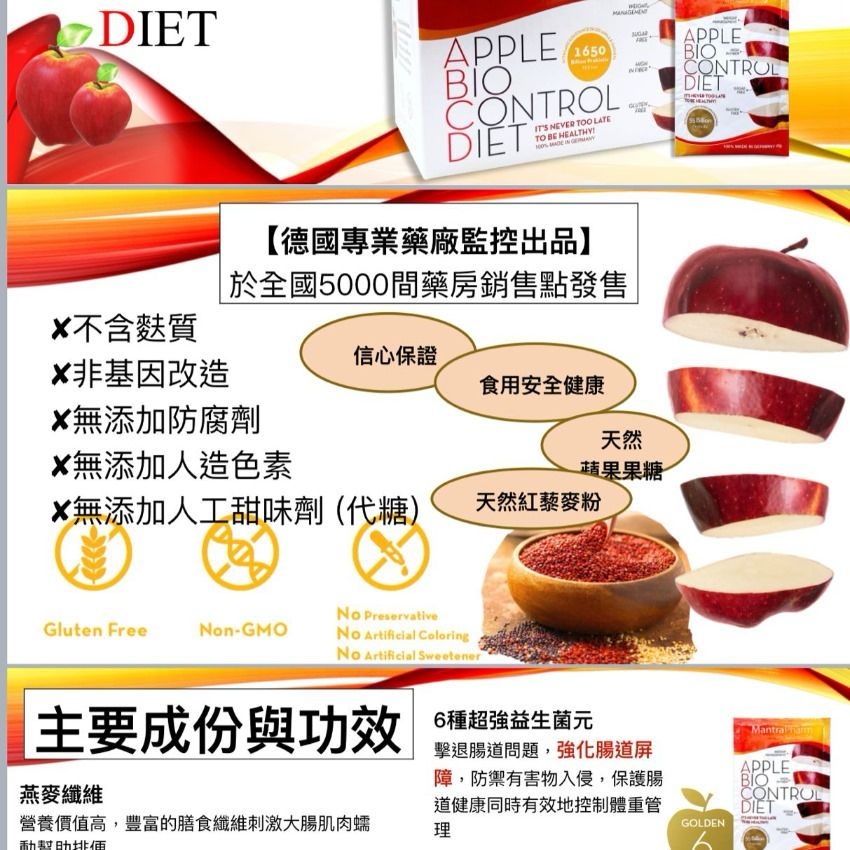 清貨🌸德國蘋果膠一盒30包 | 落單後約3-5個工作天寄出