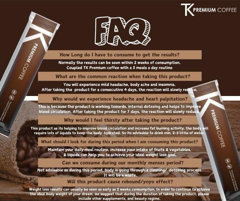 🌸馬來西亞TK PREMIUM COFFEE 頂級瘦身咖啡 ☕️ 1盒20包 | 預訂約2星期