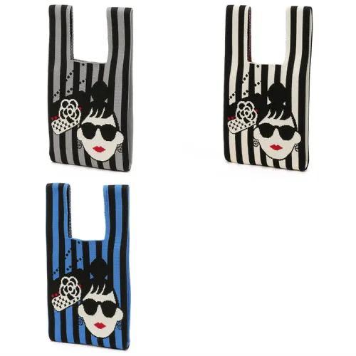 🌸日本代購HAPPYFACE 條紋圖案迷你針織包/# 225-535 | 預訂約3星期