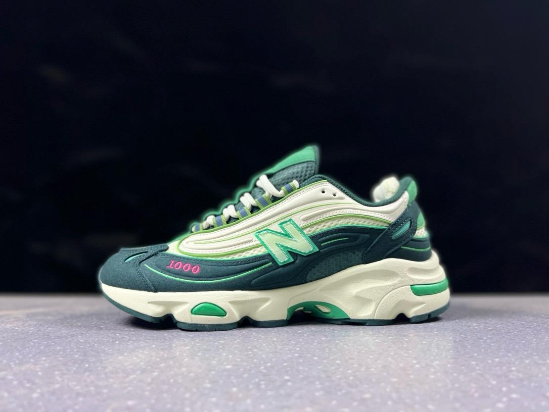 🌸New Balance 1000系列 復古 老爹風低幫休閒運動跑步鞋 M1000TI # 藍+綠+白 | 預訂約2-3星期(自行備註尺碼)