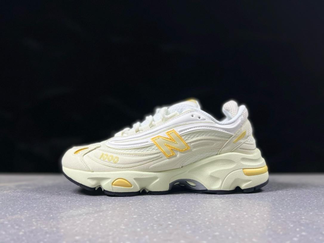 🌸New Balance 1000系列 復古 老爹風低幫休閒運動跑步鞋 M1000TI # 白+黃 | 預訂約2-3星期(自行備註尺碼)