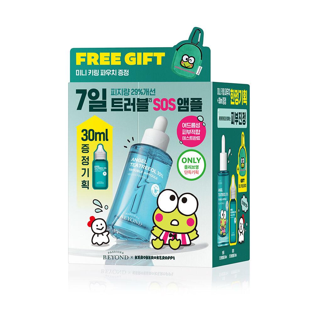 30/4 23:00截🌸🇰🇷𝓞𝓵𝓲𝓿𝓮 𝔂𝓸𝓾𝓷𝓰 4月限量聯乘款 Beyond 茶樹 10% SOS安瓶 50ml +30ml （+送Sanrio鑰匙圈袋禮物） | 預訂 截單後約3-4星期