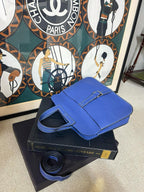 🌸日本中古品代購 愛馬仕寶石藍TC皮Halzan 31 C刻2018年/TC/電光藍 | 預訂約2-3星期