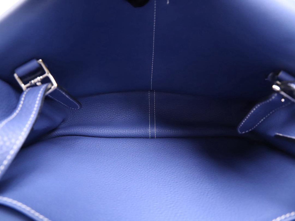 🌸日本中古品代購 愛馬仕寶石藍TC皮Halzan 31 C刻2018年/TC/電光藍 | 預訂約2-3星期