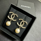 🌸日本中古品代購 香奈兒新款雙C logo珍珠耳釘 | 預訂約2-3星期