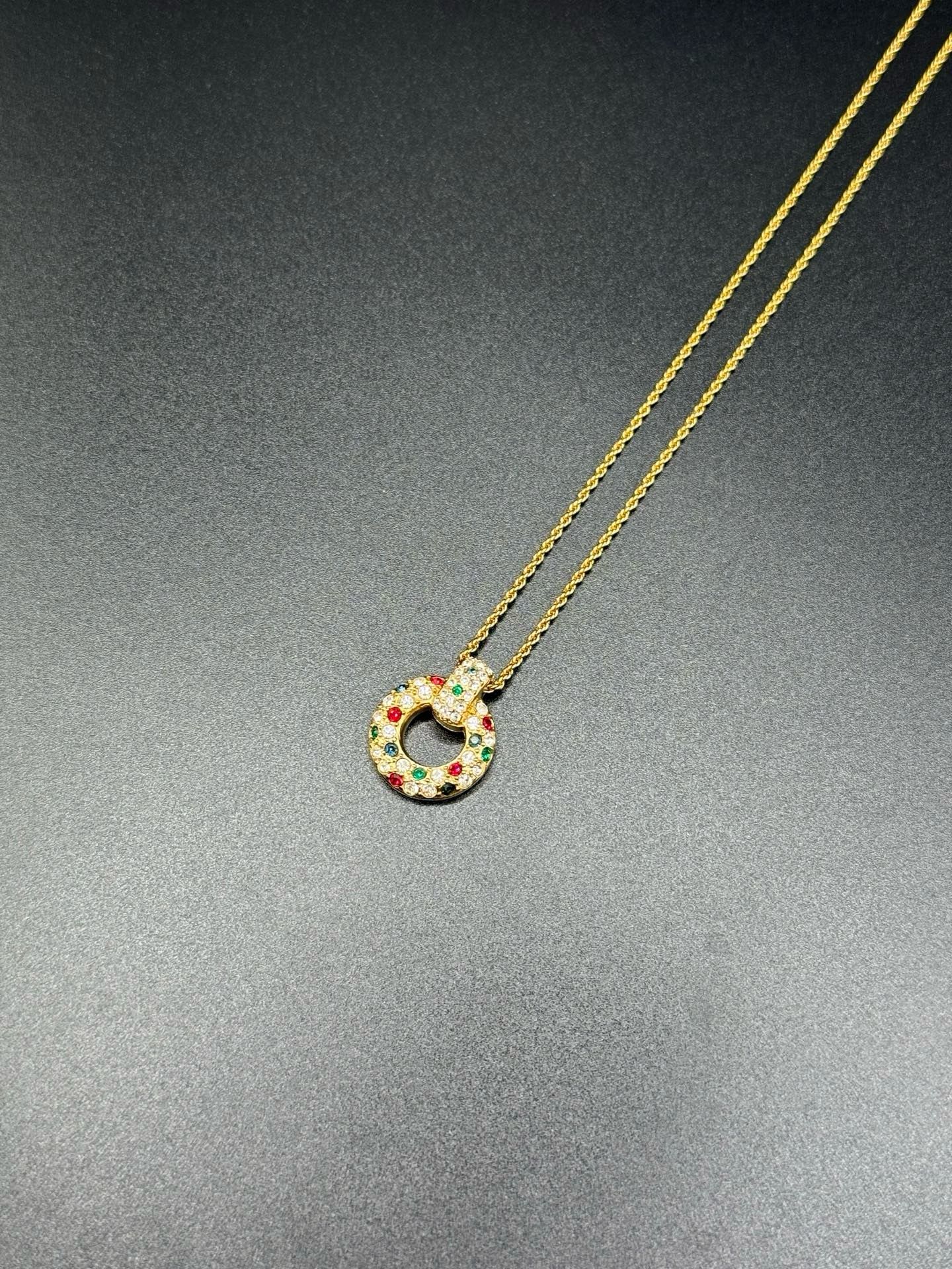 🌸日本中古品代購 Dior彩鑽項鏈 | 預訂約2-3星期