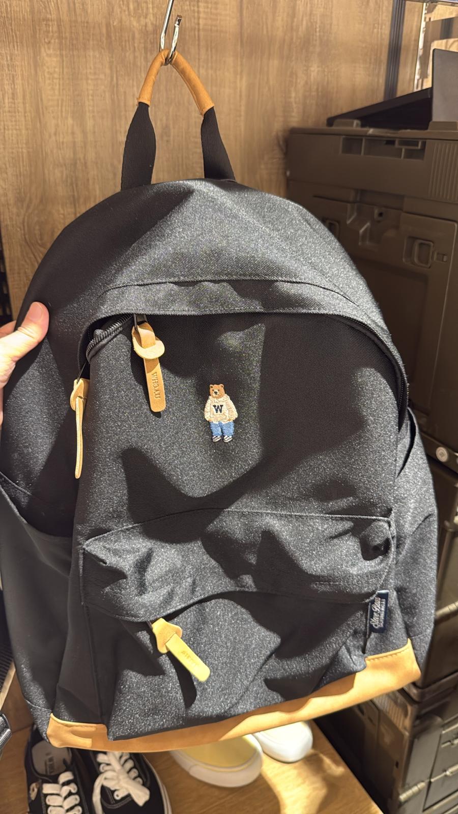 現貨🌸🍊Who A U 韓國專門店/免稅店🍊大背囊 黑色 | 落單後約3-5個工作天寄出