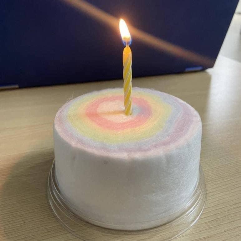 現貨🌸韓國生日棉花糖彩虹蛋糕 1套3個 | 落單後約3-5個工作天寄出