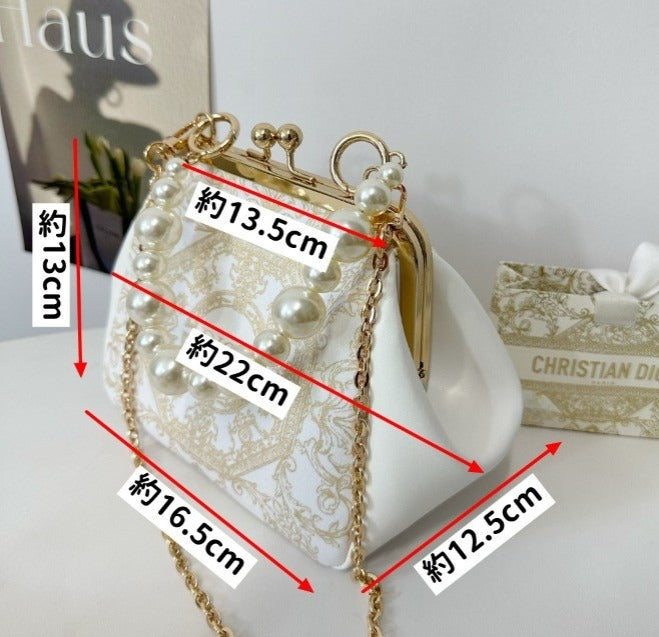 限量 售完即止🌸DIOR VIP 贈品改裝珍珠鏈條手袋 100%正品 | 預訂約4-5星期