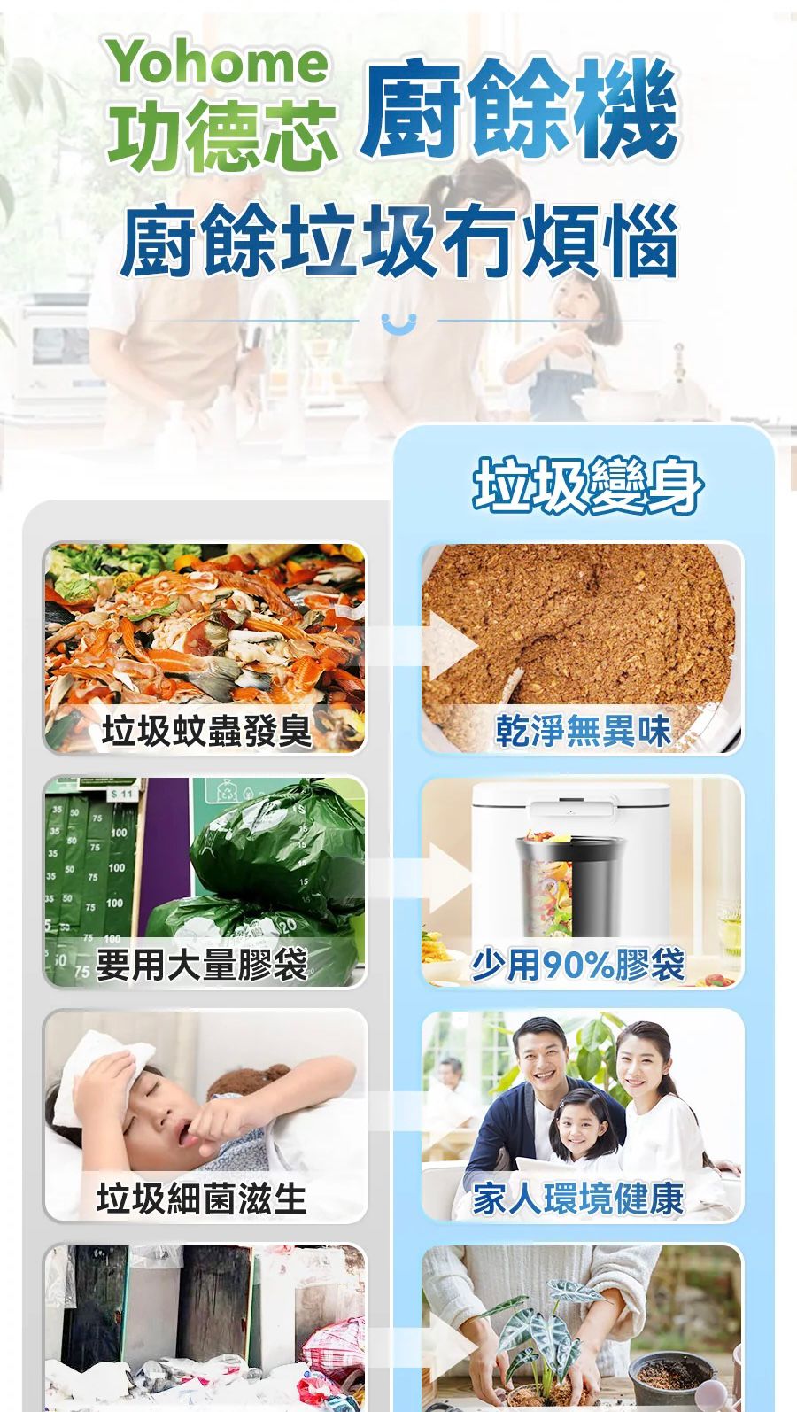 🌸原裝行貨一年保養 日本Yohome低耗節能降解淨味粉化多用途大容量環保廚餘機 | 預訂約1-2星期 娉婷貿易公司 Exquisite Beauty Trading Company