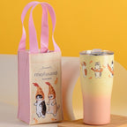 5/5截🌸限量 正版 Mofusand貓福珊迪 曲線杯保溫提袋組900ml（不鏽鋼杯+ 保溫飲料提袋）| 預訂約5月尾至6月初